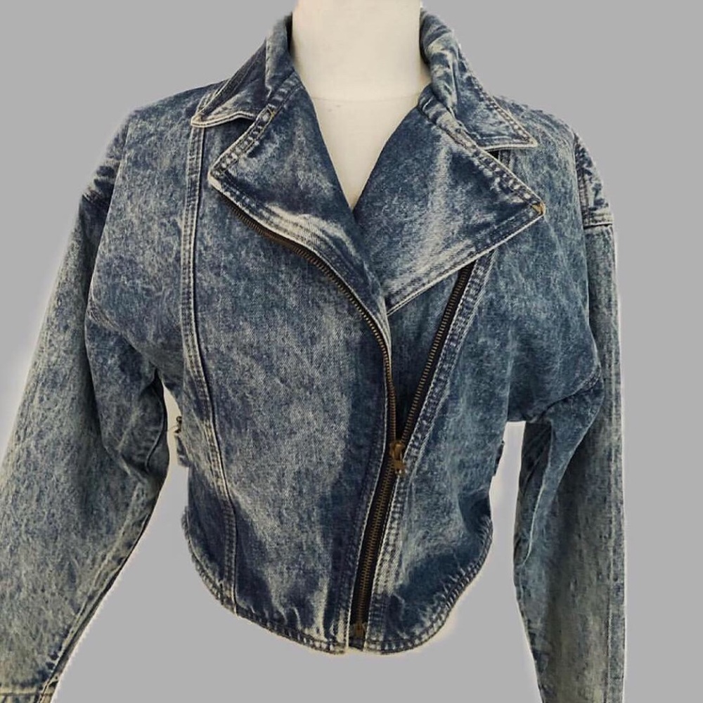Vintage crop jean jacket